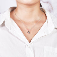 Heart Necklace and Earrings Set Created with Zircondia® Crystals