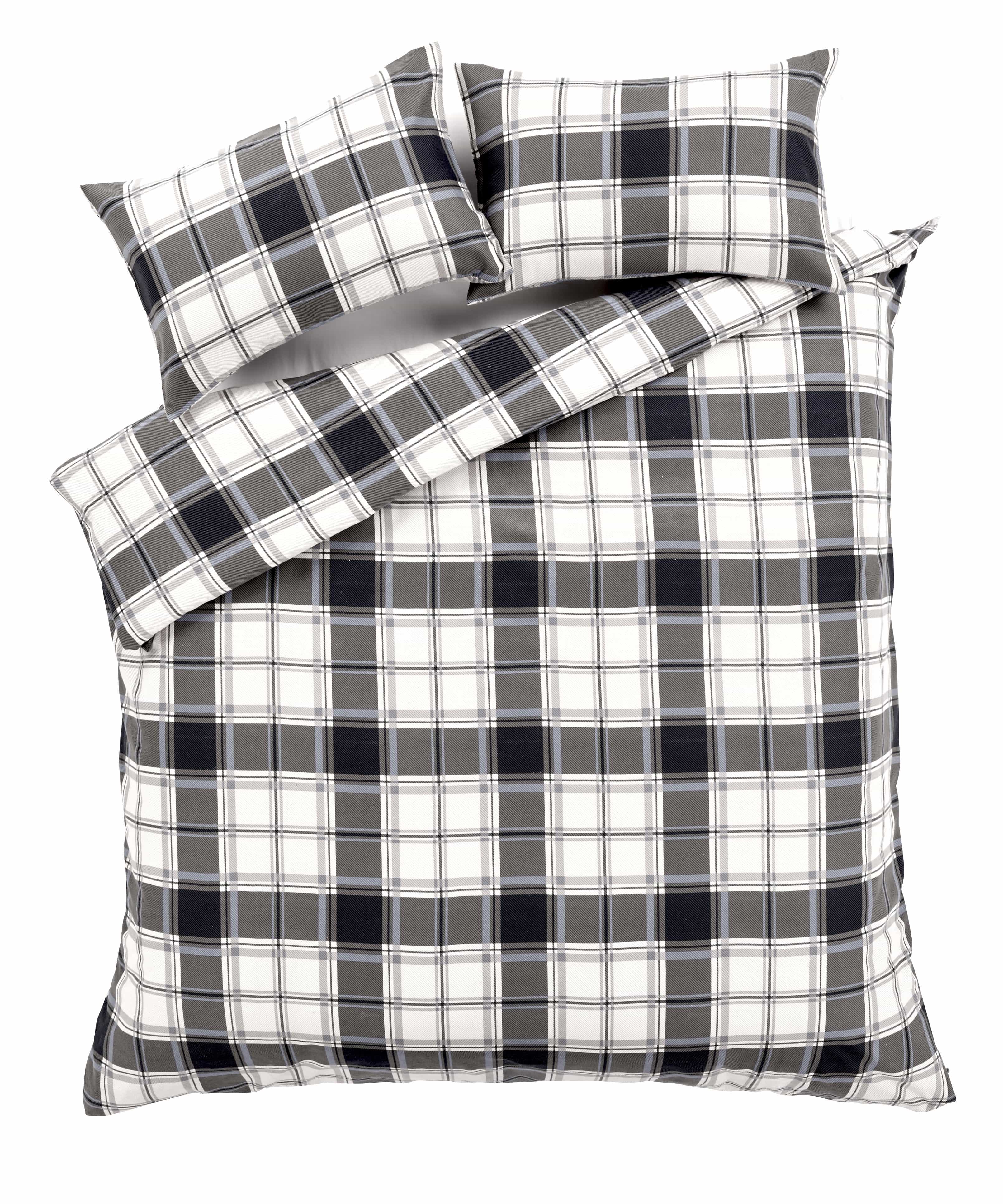 Highland Tartan Luxurious Duvet Set Super Soft Brushed Cotton Flannel Bedding OEKO-TEX Certified Elegant Quilt Cover for Master Suite or Guest Room by OLIVIA ROCCO