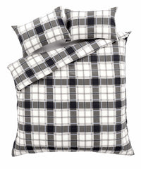 Highland Tartan Luxurious Duvet Set Super Soft Brushed Cotton Flannel Bedding OEKO-TEX Certified Elegant Quilt Cover for Master Suite or Guest Room by OLIVIA ROCCO