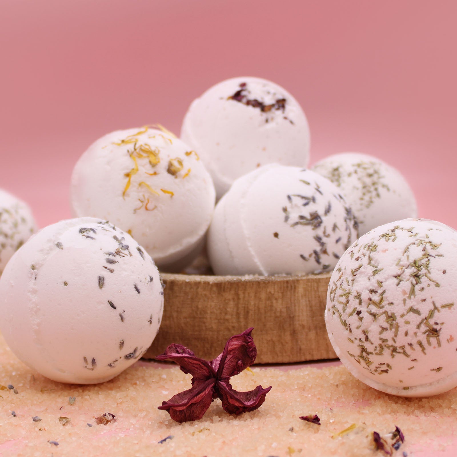 Himalayan Salt Bath Bomb - Skin Revive with Geranium & Grapefruit Vitamin E Oil