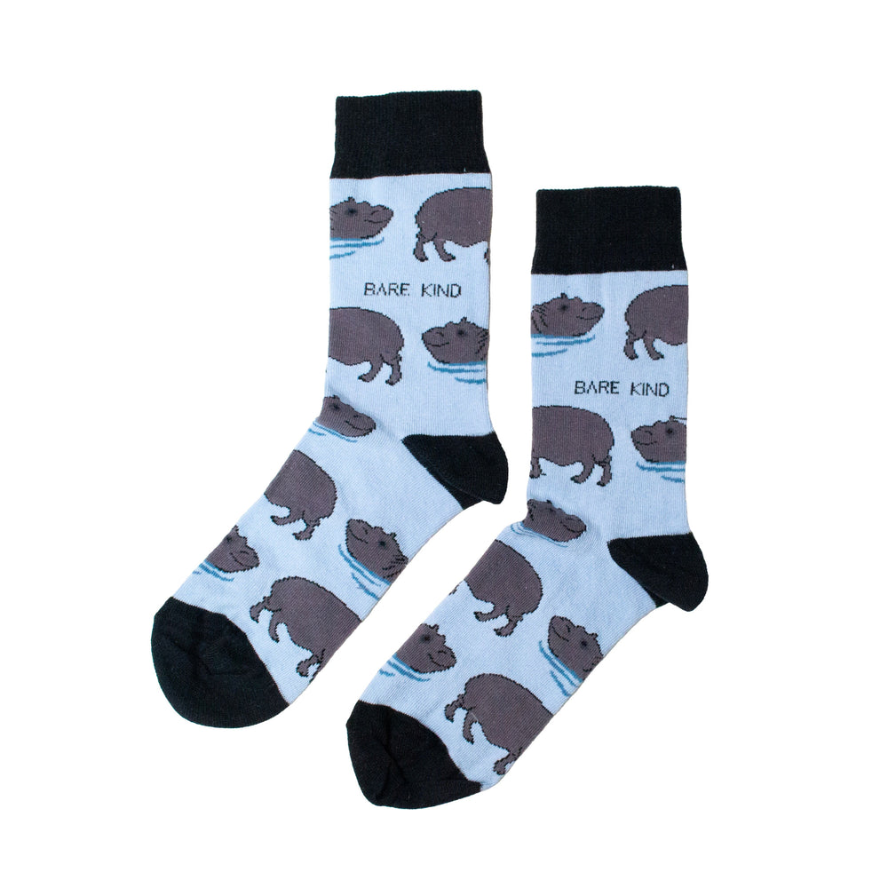 Save the Hippos Bamboo Socks
