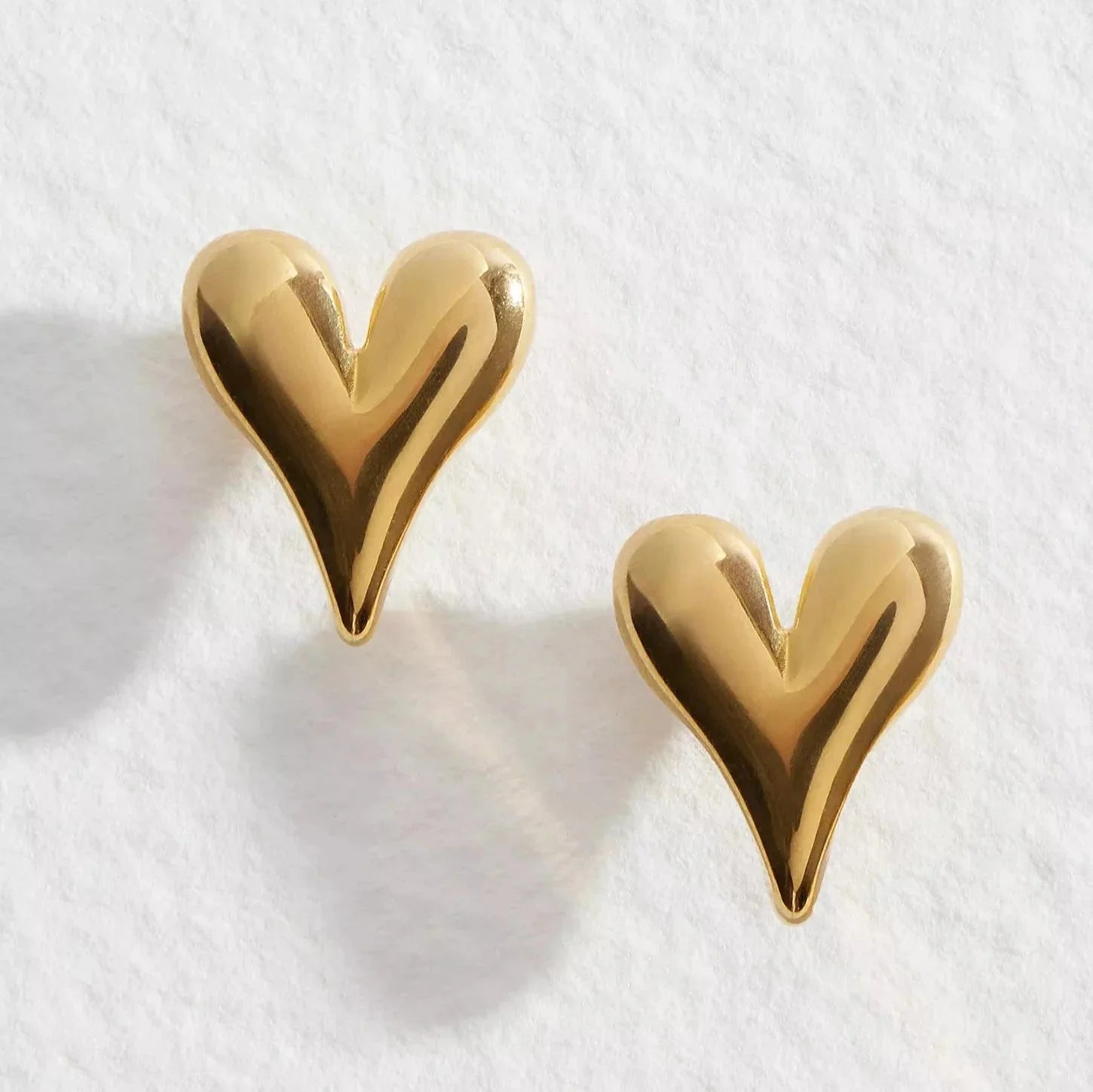 Holly Heart Studs
