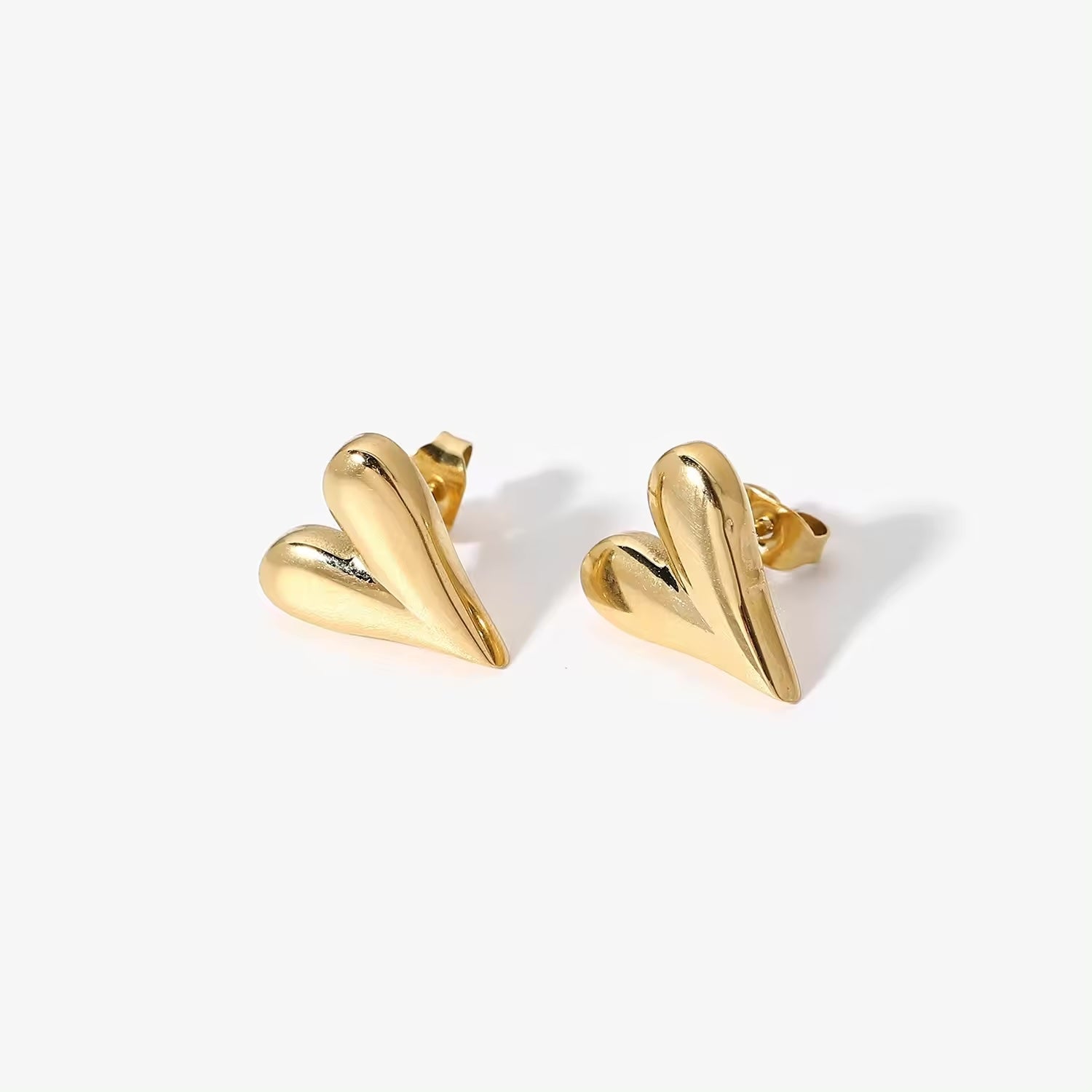 Holly Heart Studs
