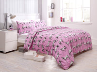 Horses Design Cotton Rich Duvet Set with Bold Colours and Luxurious Comfort Elegant Breathable Durable Bedding with Pillow Cases Available in Single and Double Sizes by OLIVIA ROCCO
