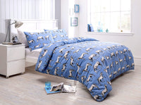 Horses Design Cotton Rich Duvet Set with Bold Colours and Luxurious Comfort Elegant Breathable Durable Bedding with Pillow Cases Available in Single and Double Sizes by OLIVIA ROCCO