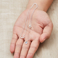 Horseshoe Necklace Created with Zircondia® Crystals