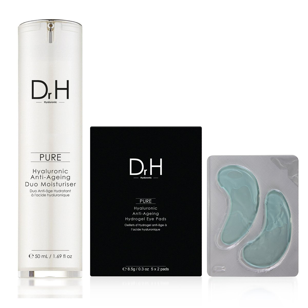 Hyaluronic Acid Duo Moisturiser & Eye Pads Kit