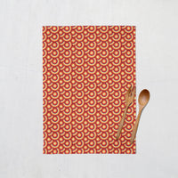 Orange Tea Towels with a 70's Retro Design, Dish Towels, Kitchen Towels