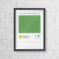 Roberto Carlos The 'Impossible' Free Kick Print