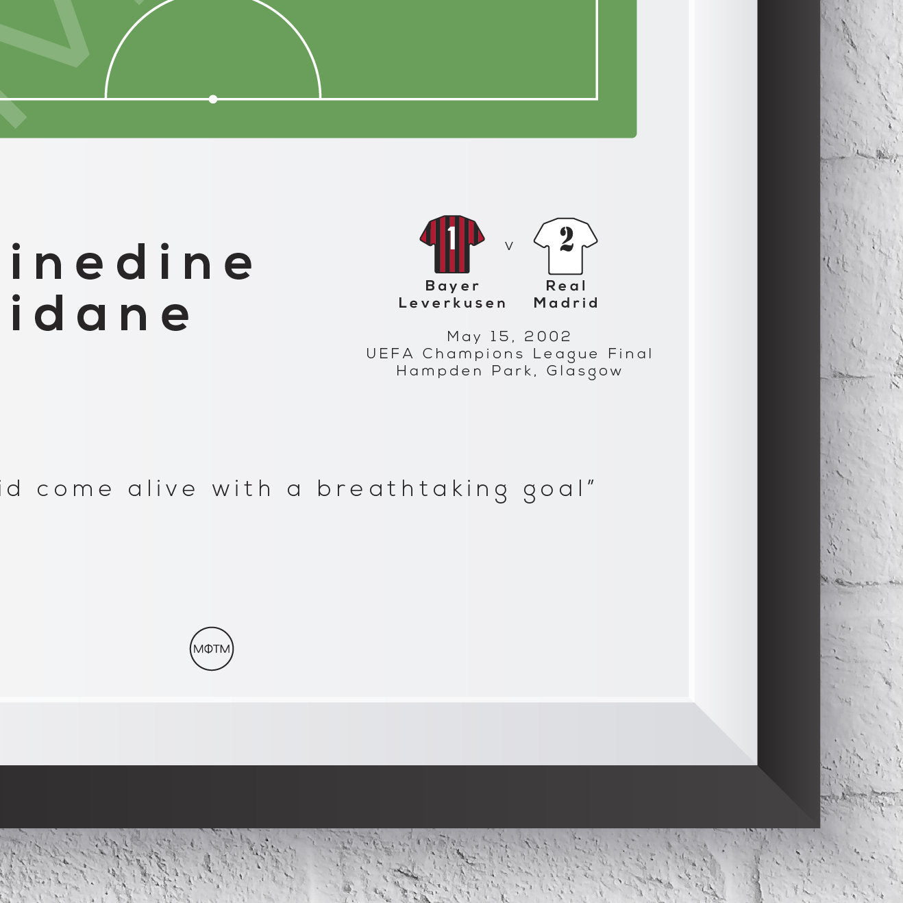 Zinedine Zidane Volley Print - 2002 Champions League Final