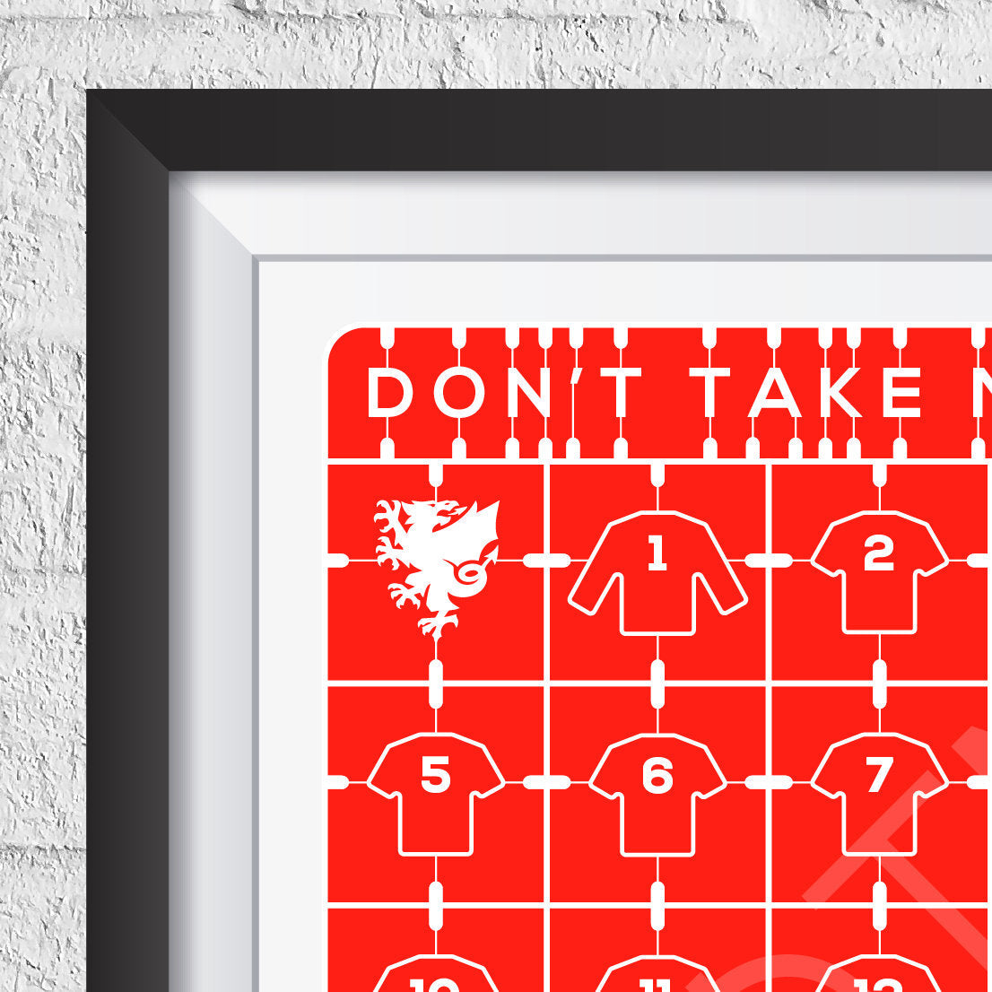 Wales Euro 2016 'Don't Take Me Home' Squad Print
