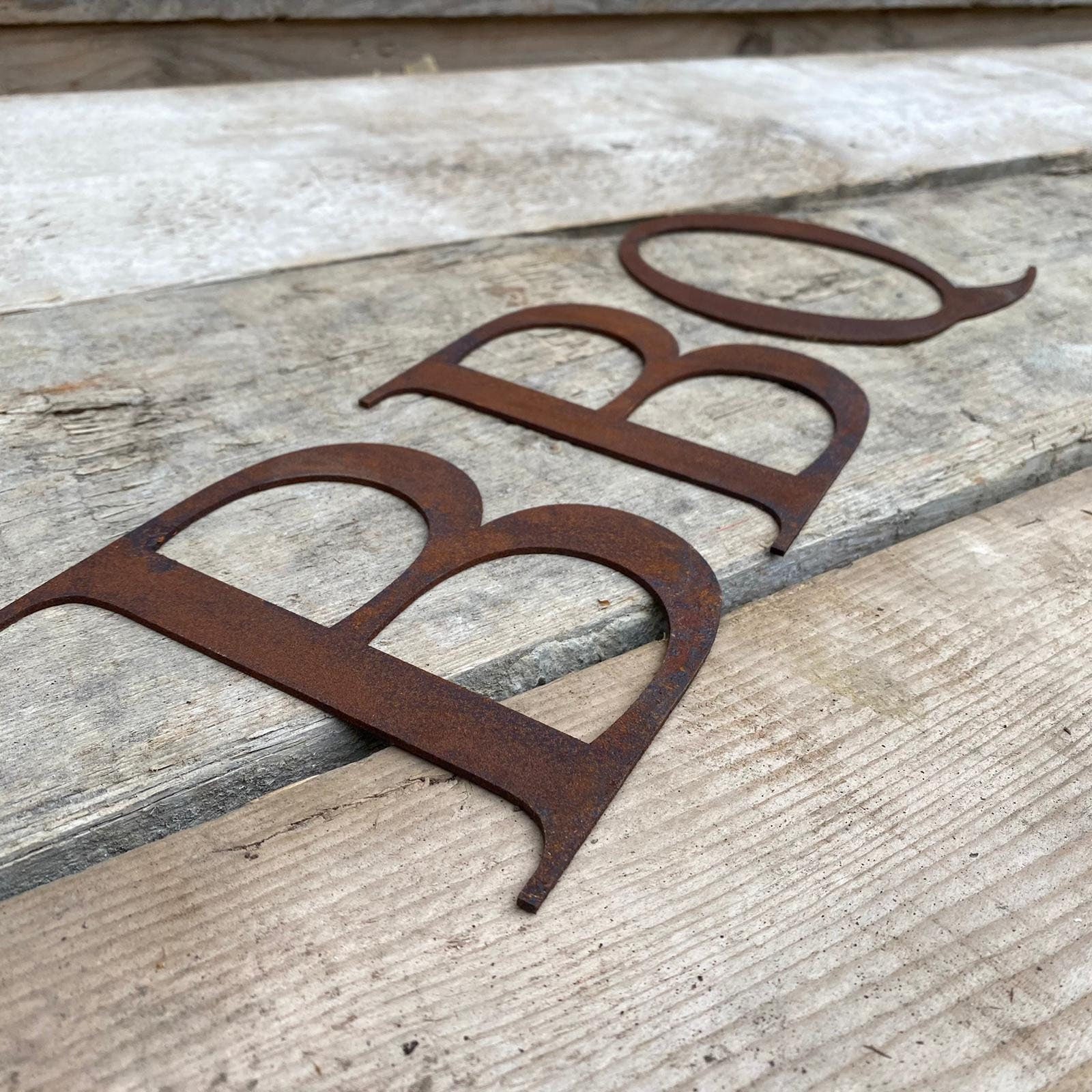 5" Classic Font Rusty Metal Alphabet Letters A-Z 0-9