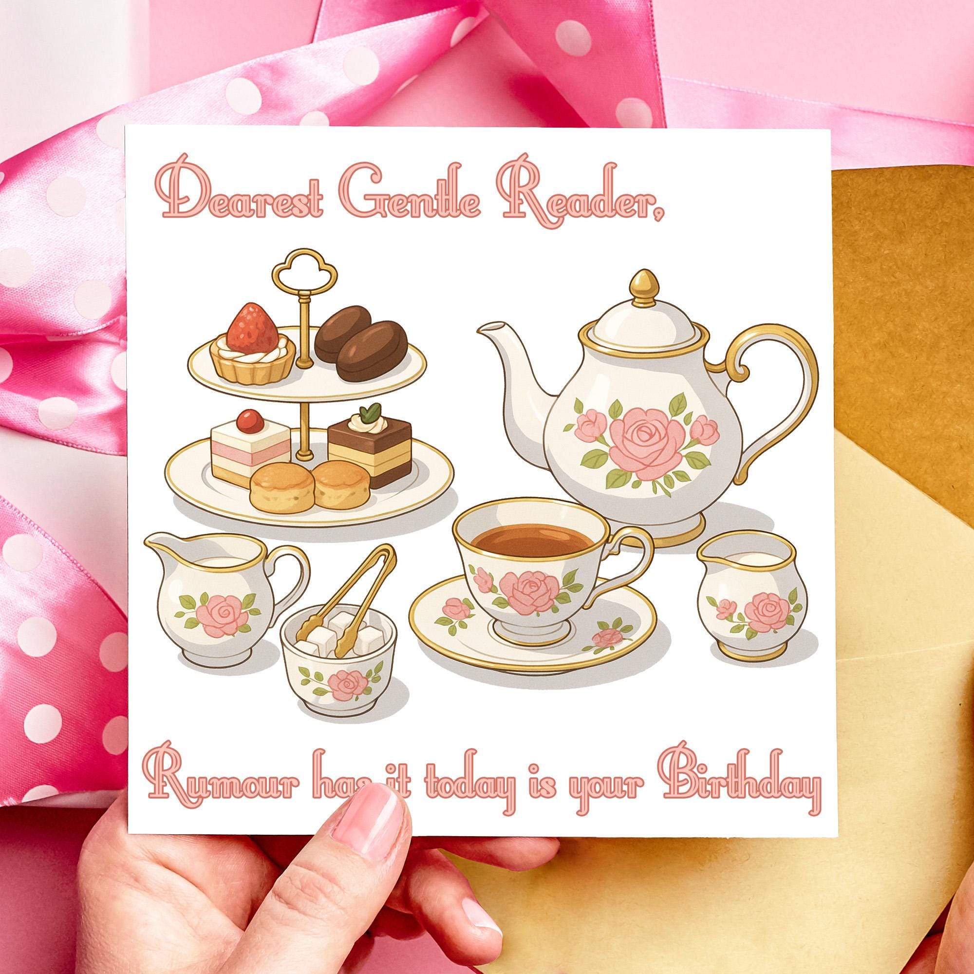 Dearest Gentle Reader Bridgerton-Inspired Birthday Card