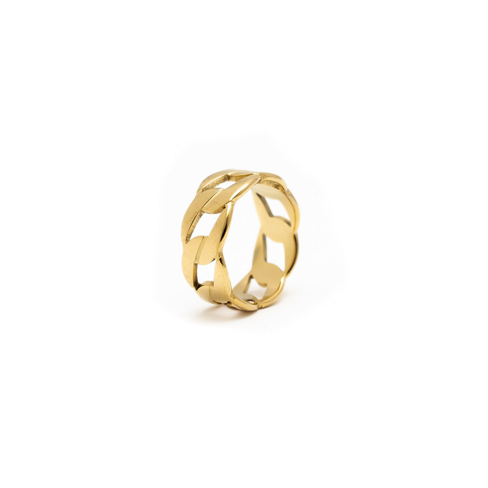 Hollow Cuban Ring (Gold)