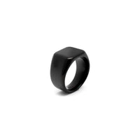 Squared Signet Ring (Black)
