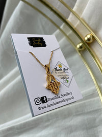 'Bad Energy Stay Far Away' - Hamsa Hand Necklace