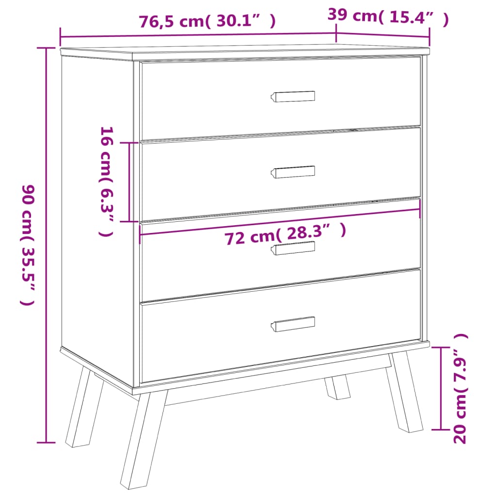 Olden Pinewood - 76.5cm