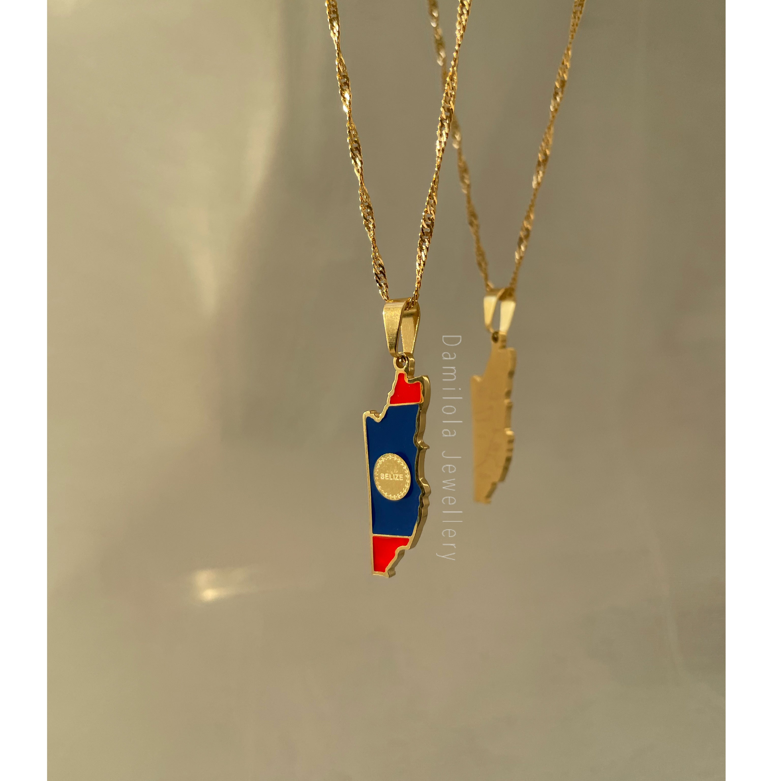 Belize Flag Necklace 🇧🇿