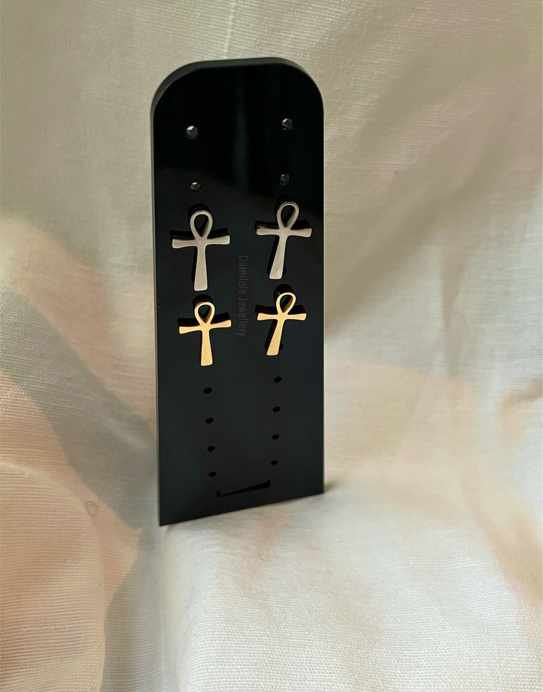 Ankh Studs - Gold/Silver