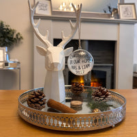 First Christmas In Our Home Clear Feather Christmas Tree Hanging Decoration Bauble