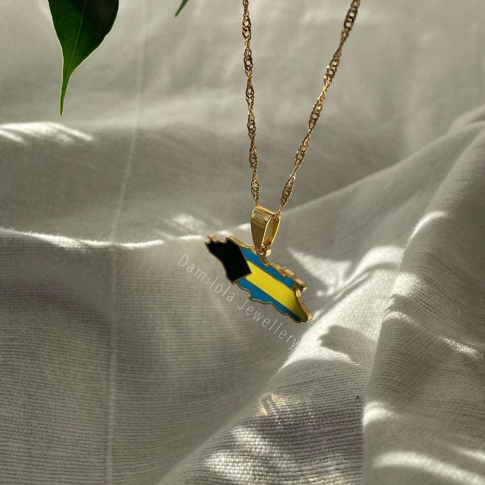 The Bahamas Flag Necklace 🇧🇸
