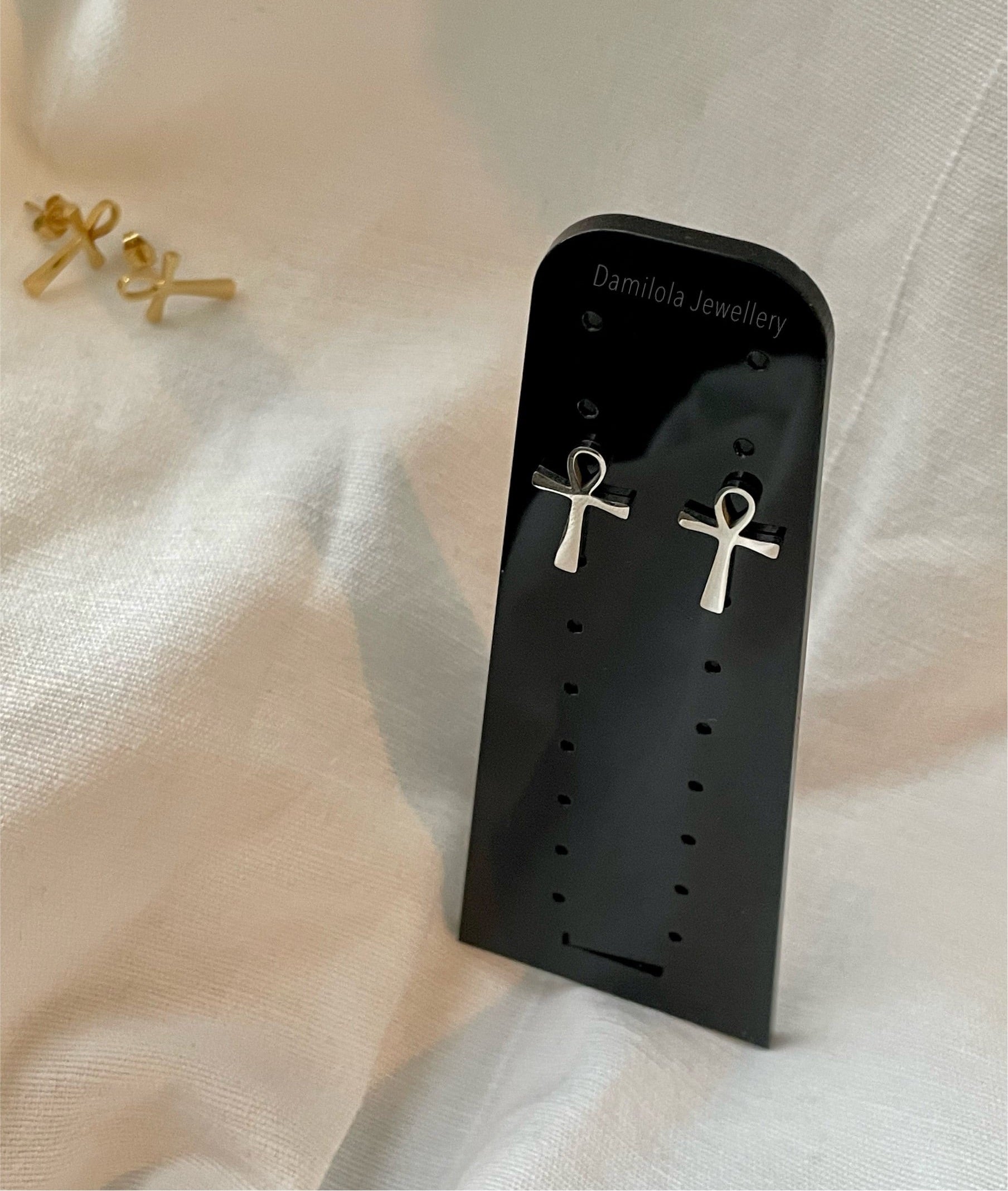 Ankh Studs - Gold/Silver