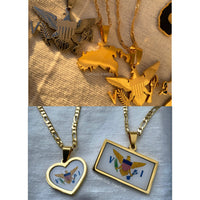 US Virgin Islands Flag Necklace🇻🇮 (4 Styles)