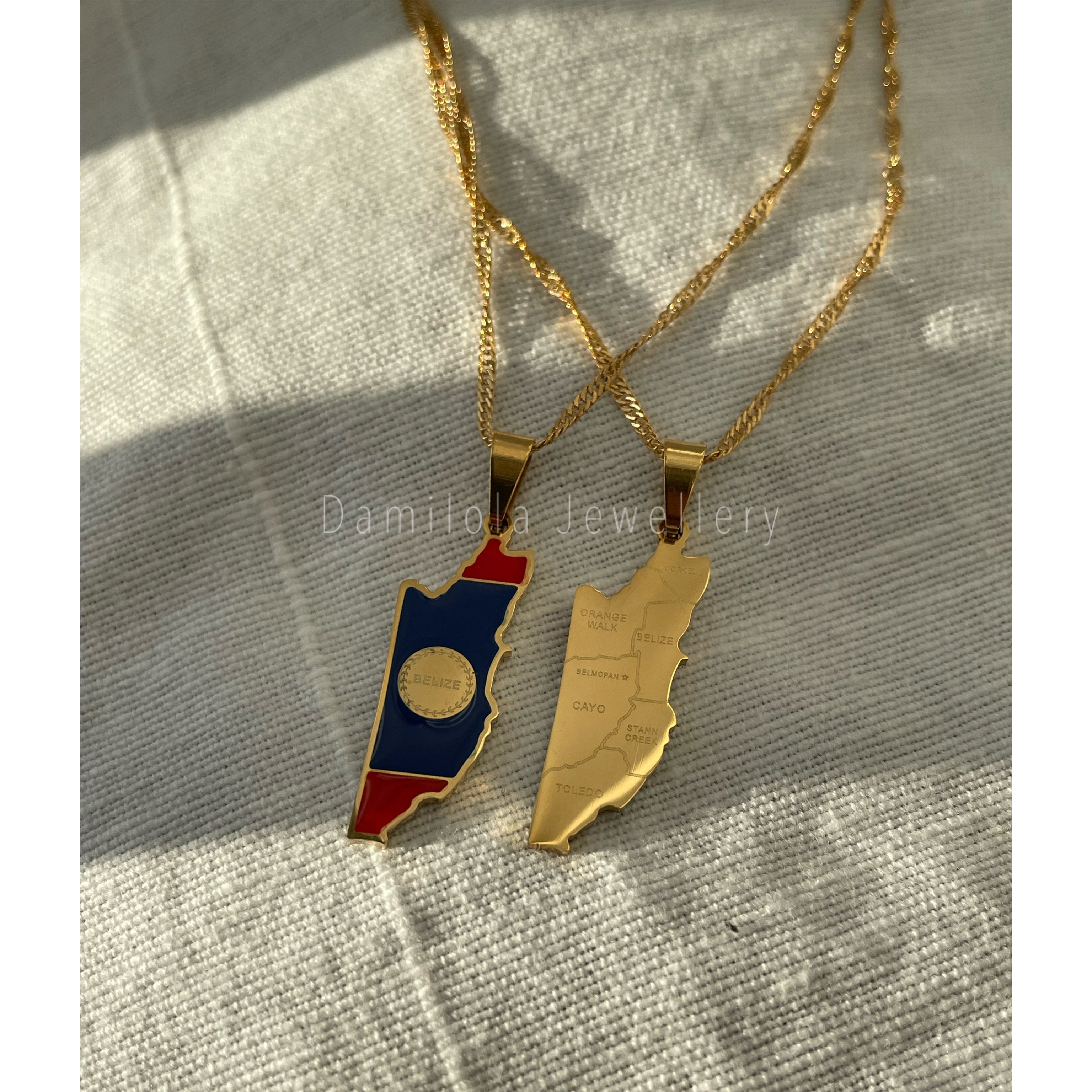 Belize Flag Necklace 🇧🇿