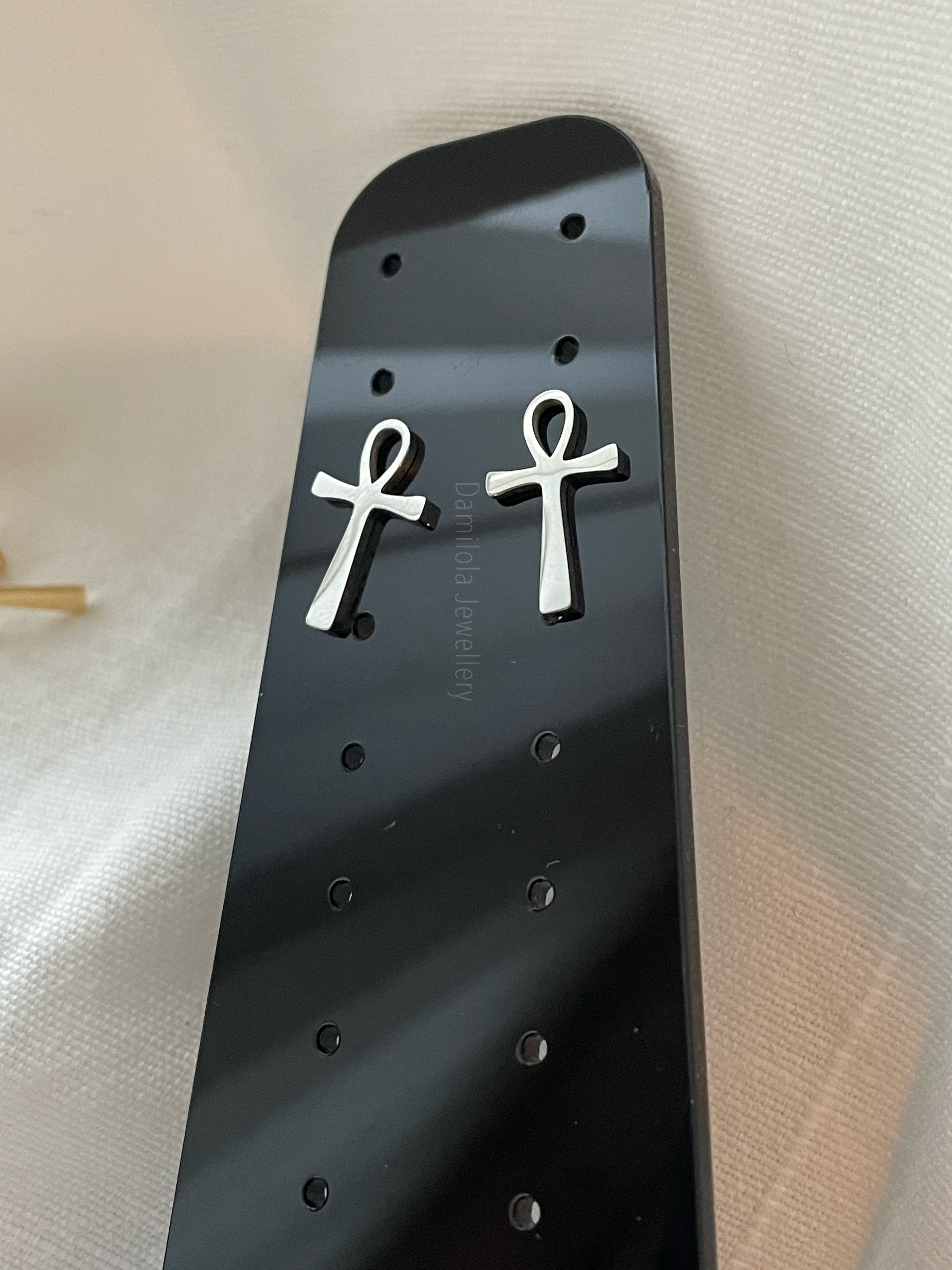 Ankh Studs - Gold/Silver