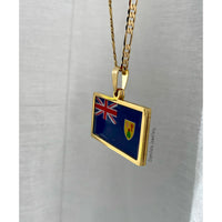 Turks and Caicos Flag Necklace 🇹🇨