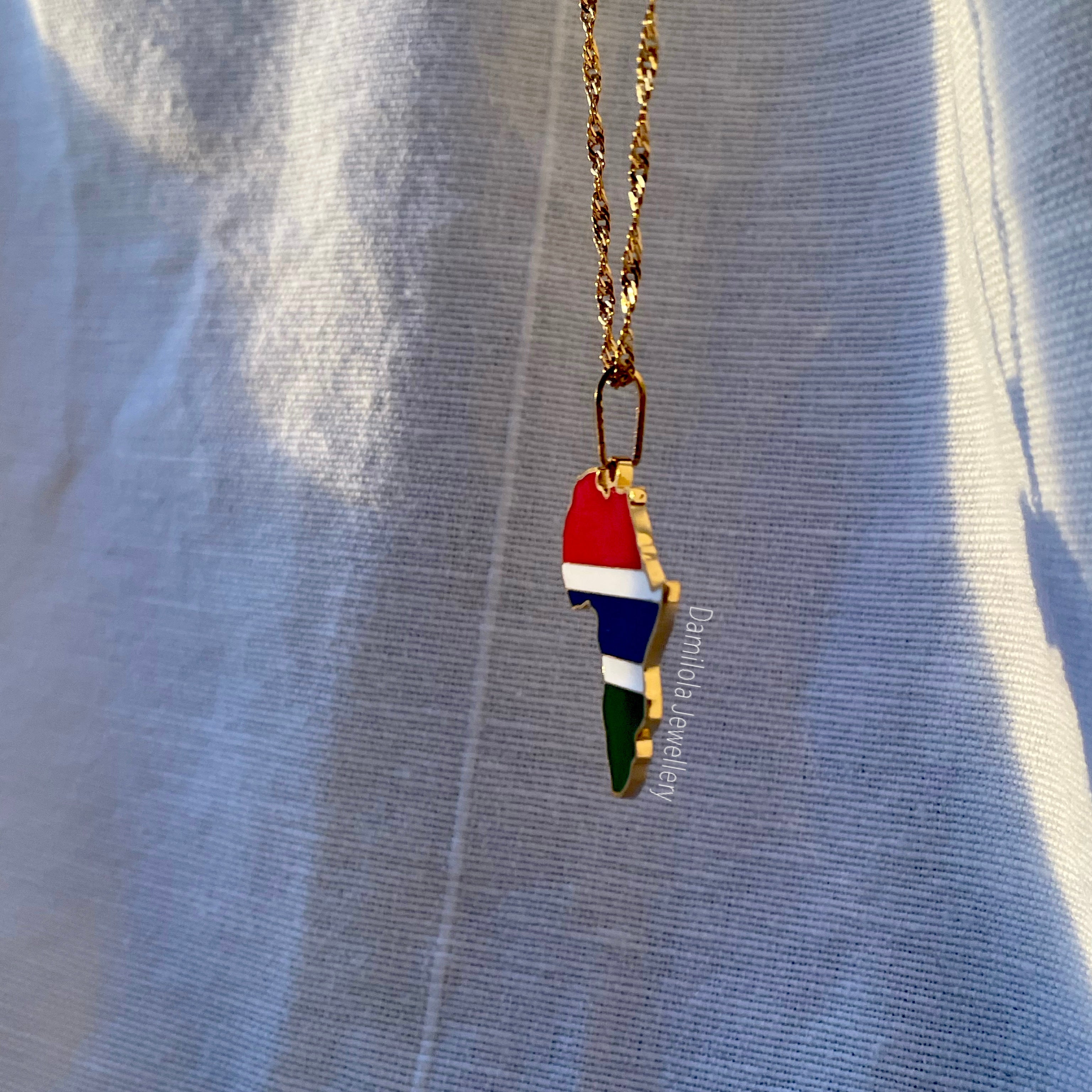 Gambia Flag Necklace🇬🇲