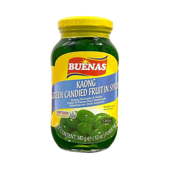BUENAS Kaong Candied Fruit in Syrup - Green 340g