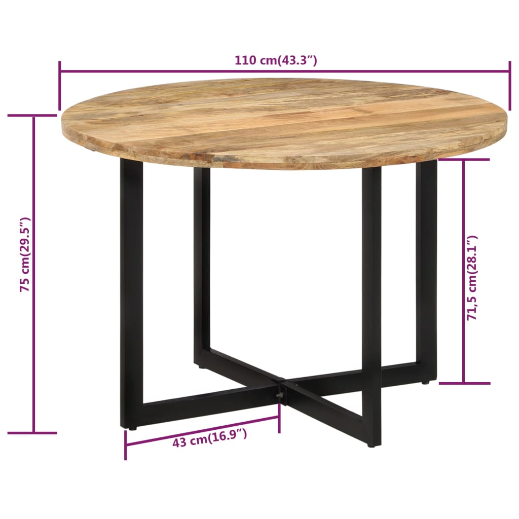 Rosven Mango Wood - Ø110cm