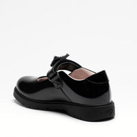 Lelli Kelly Girls Delilah 3  Colour Changing Butterfly Charm Chunky Black Patent School Shoes