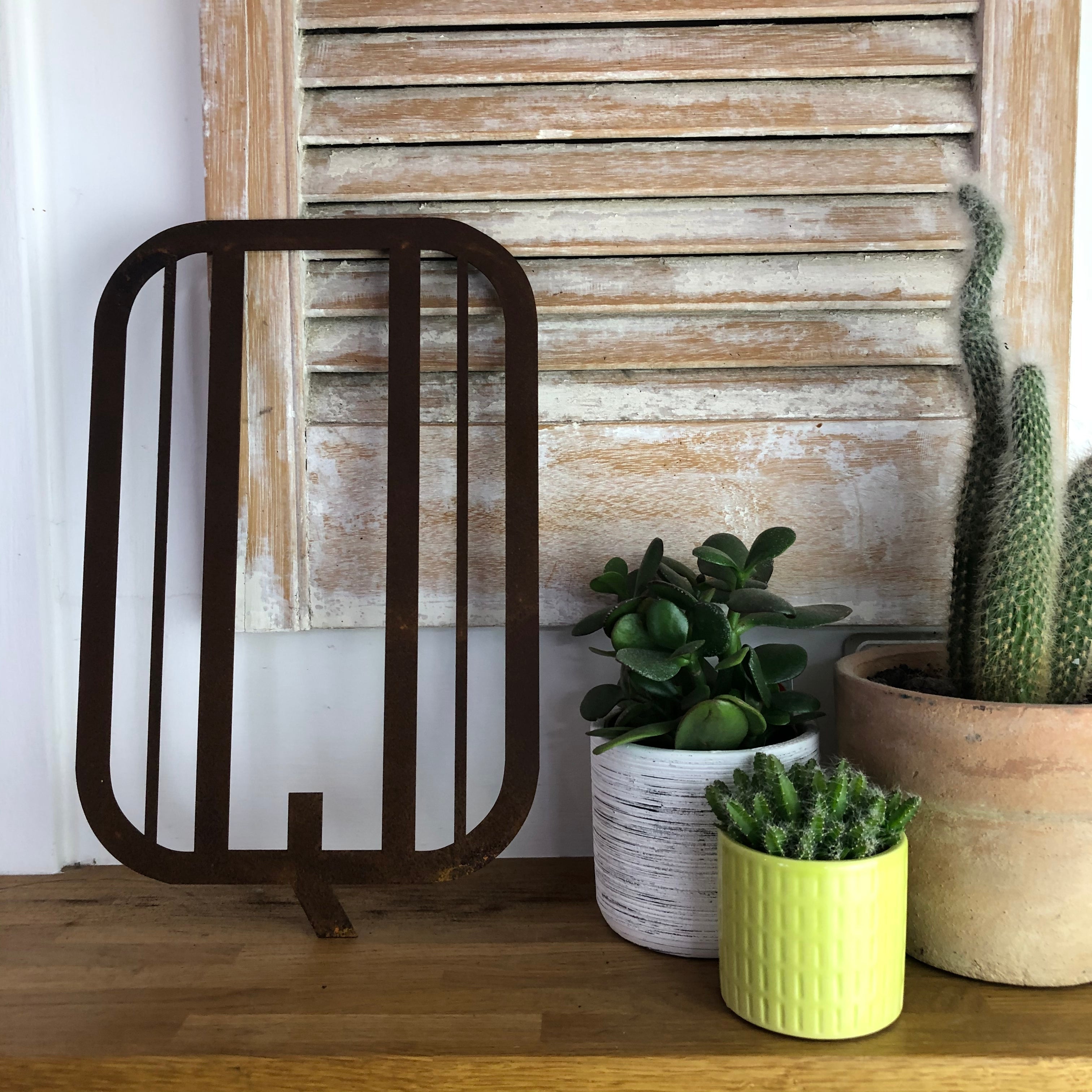 Rusty Metal 5" or 12" Art Deco Lettering A-Z 0-9