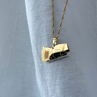 Yemen - Engraved Map Necklace - Gold/Silver