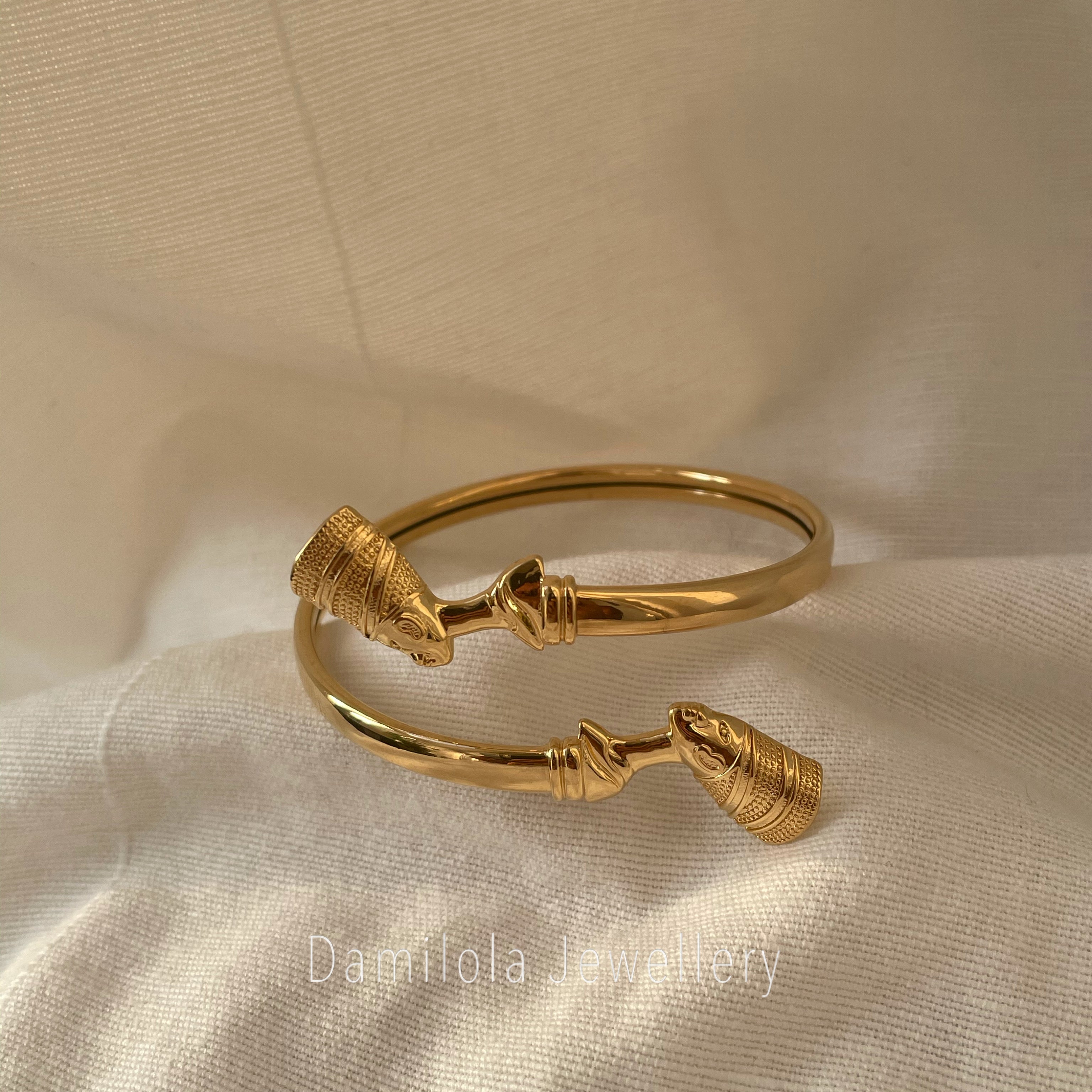Queen Nefertiti Bangle - Gold/Silver/Black