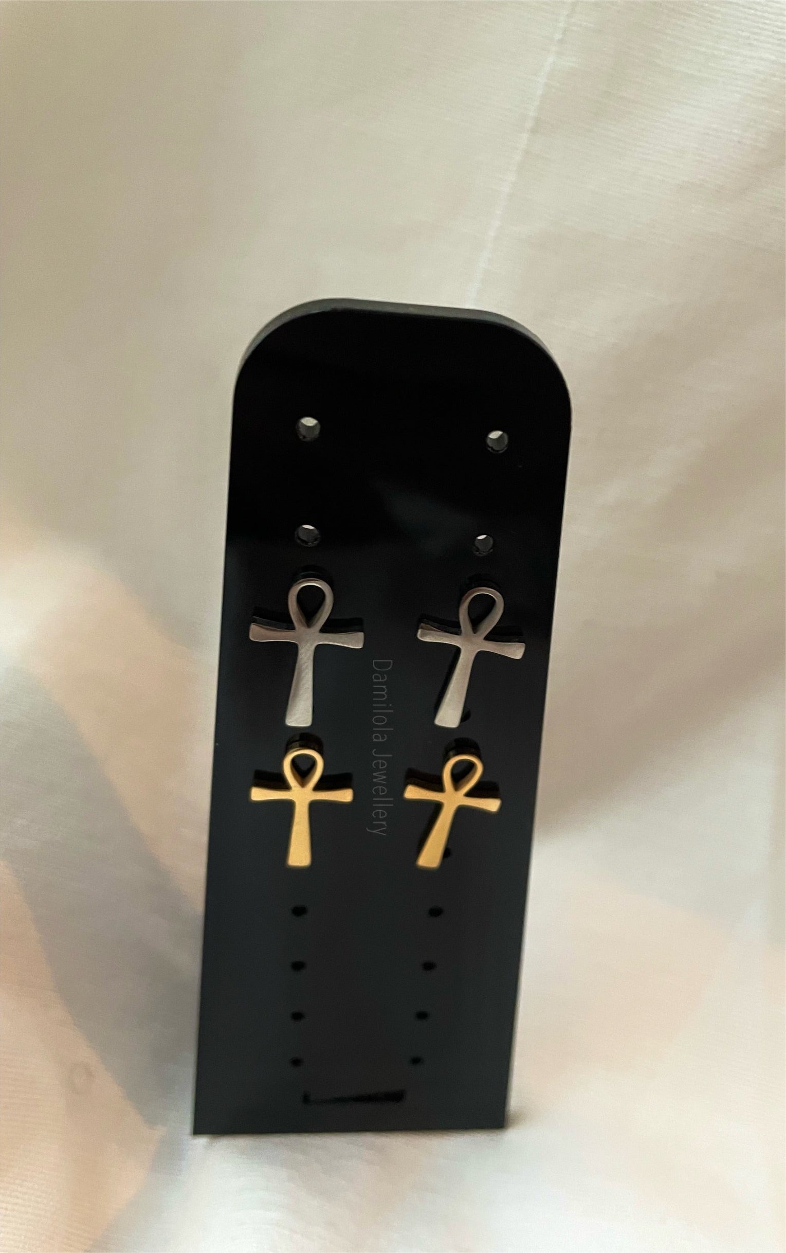 Ankh Studs - Gold/Silver
