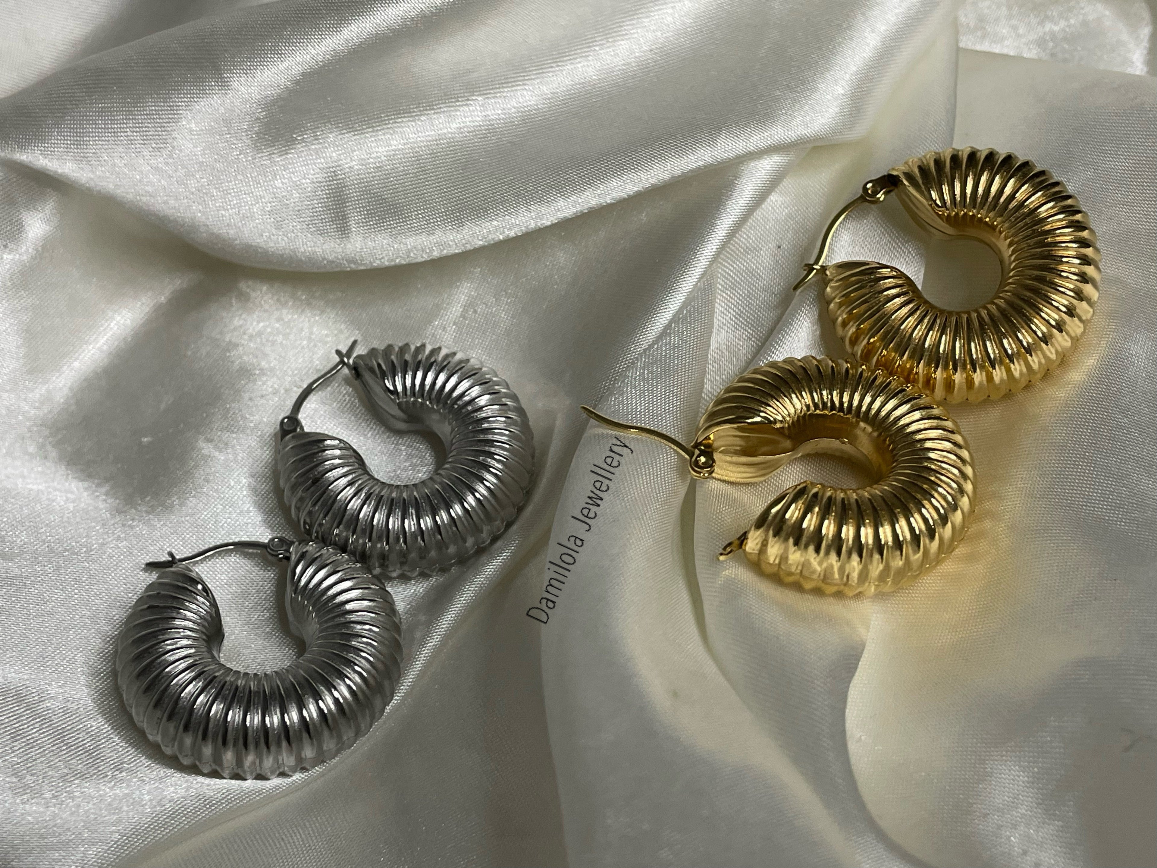 ‘Sade’ Ridge Hoops - Gold/Silver *LAST CHANCE*