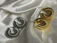 ‘Sade’ Ridge Hoops - Gold/Silver *LAST CHANCE*