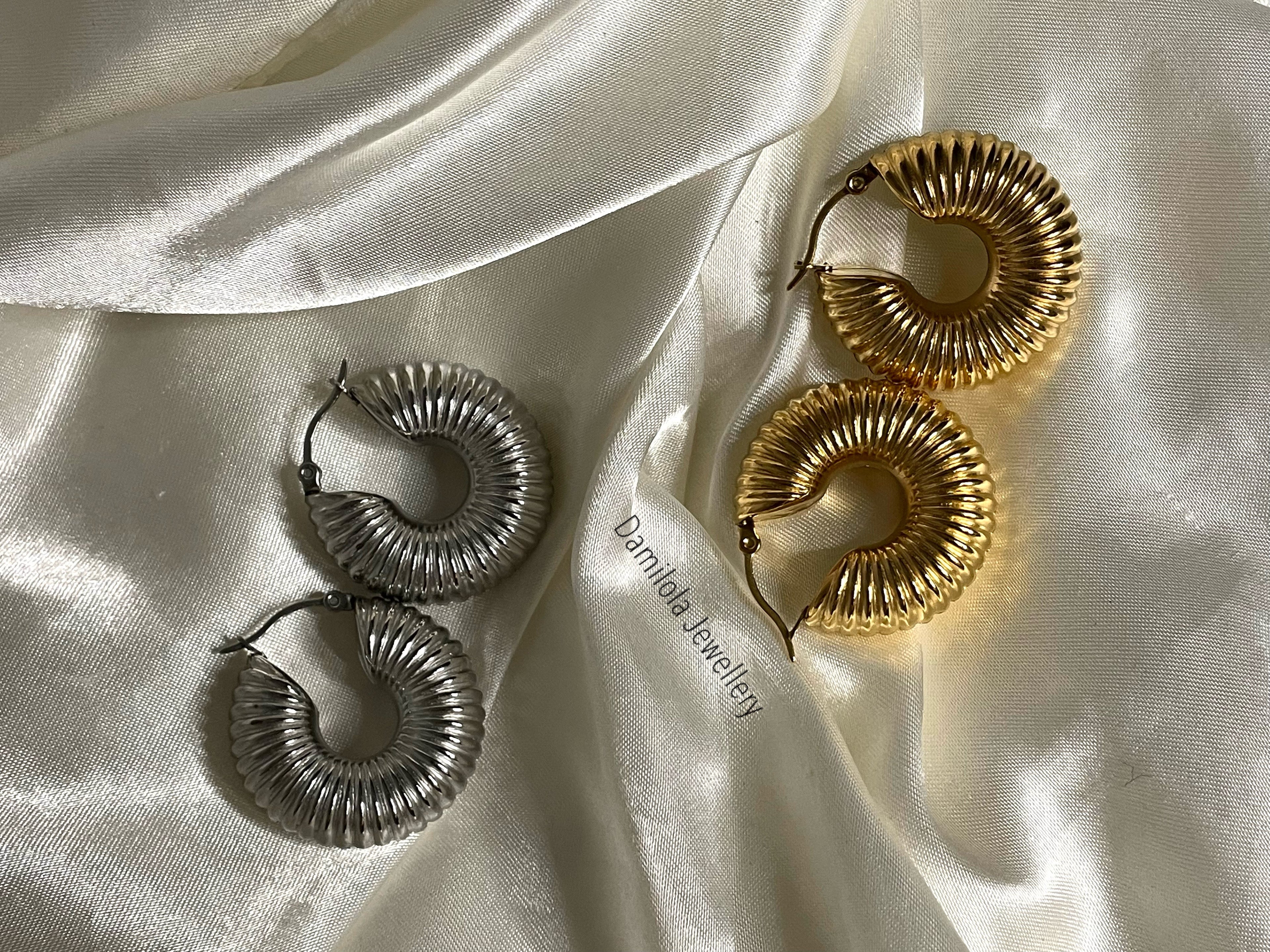 ‘Sade’ Ridge Hoops - Gold/Silver *LAST CHANCE*