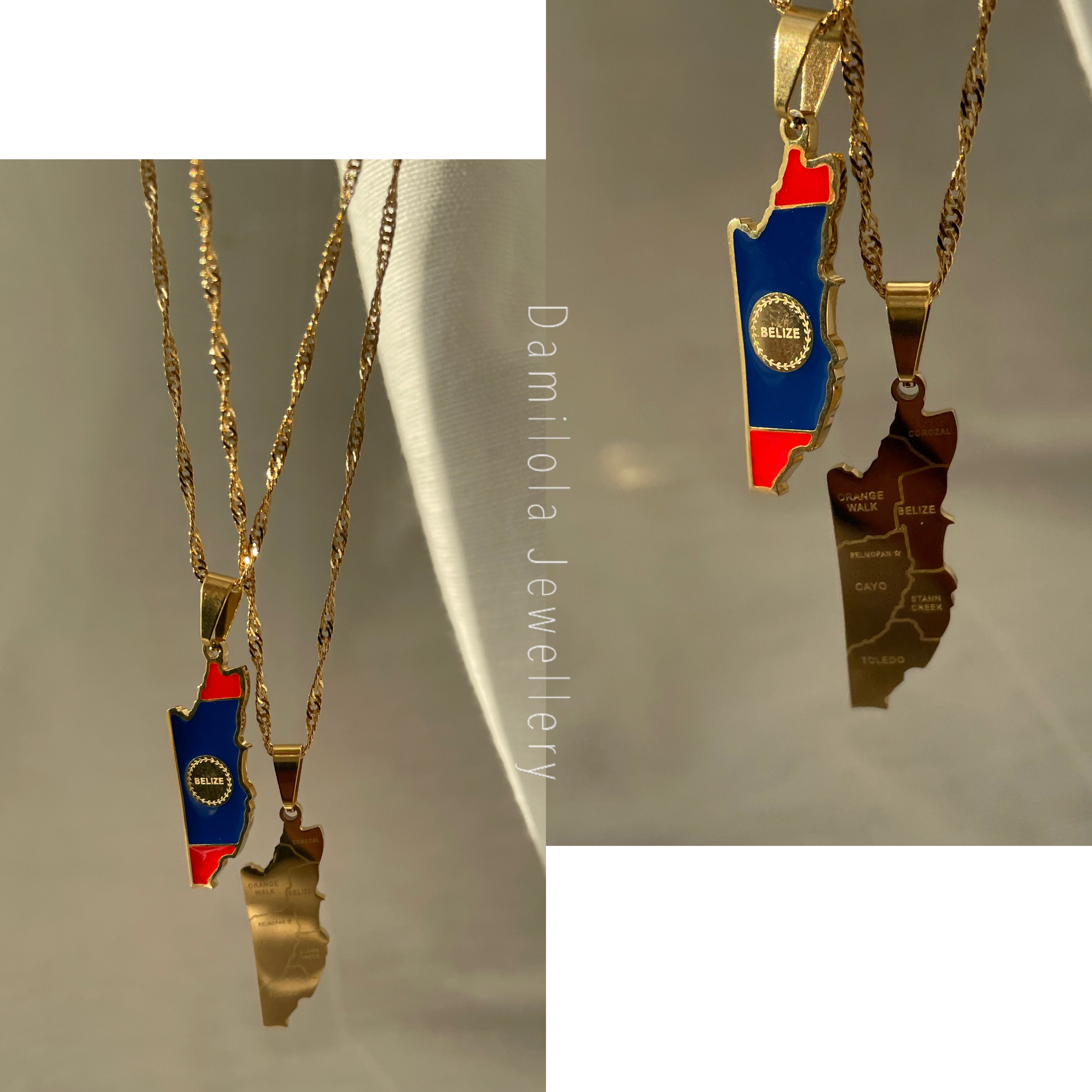 Belize Flag Necklace 🇧🇿