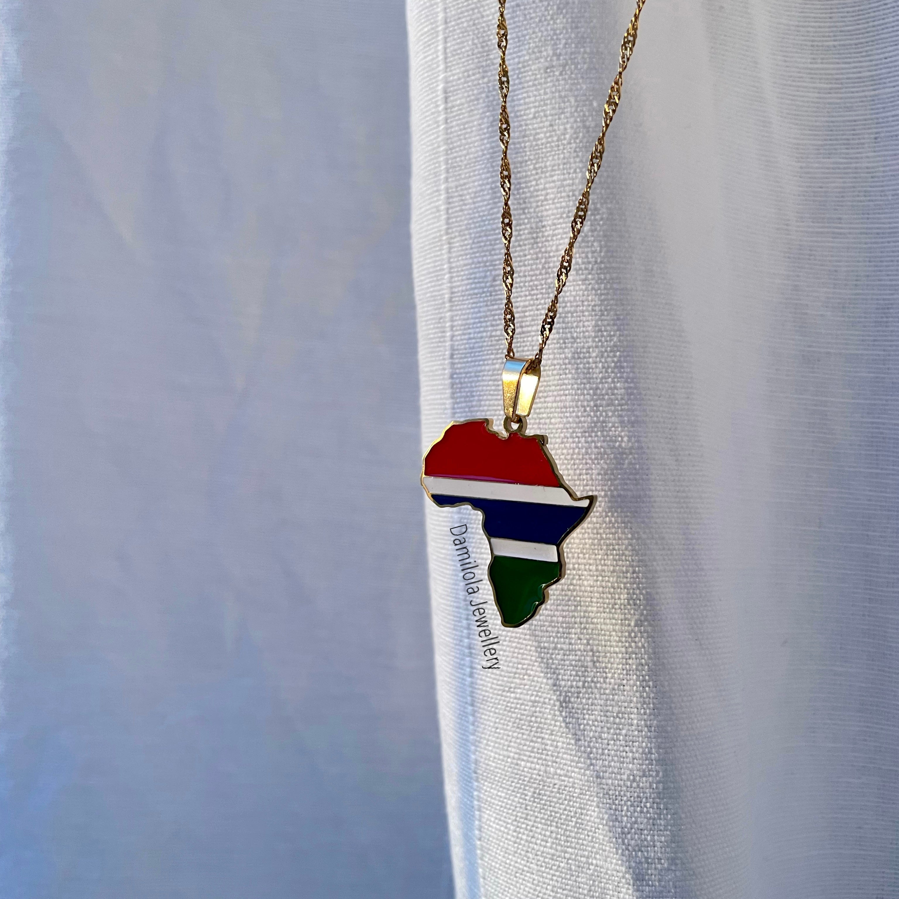 Gambia Flag Necklace🇬🇲