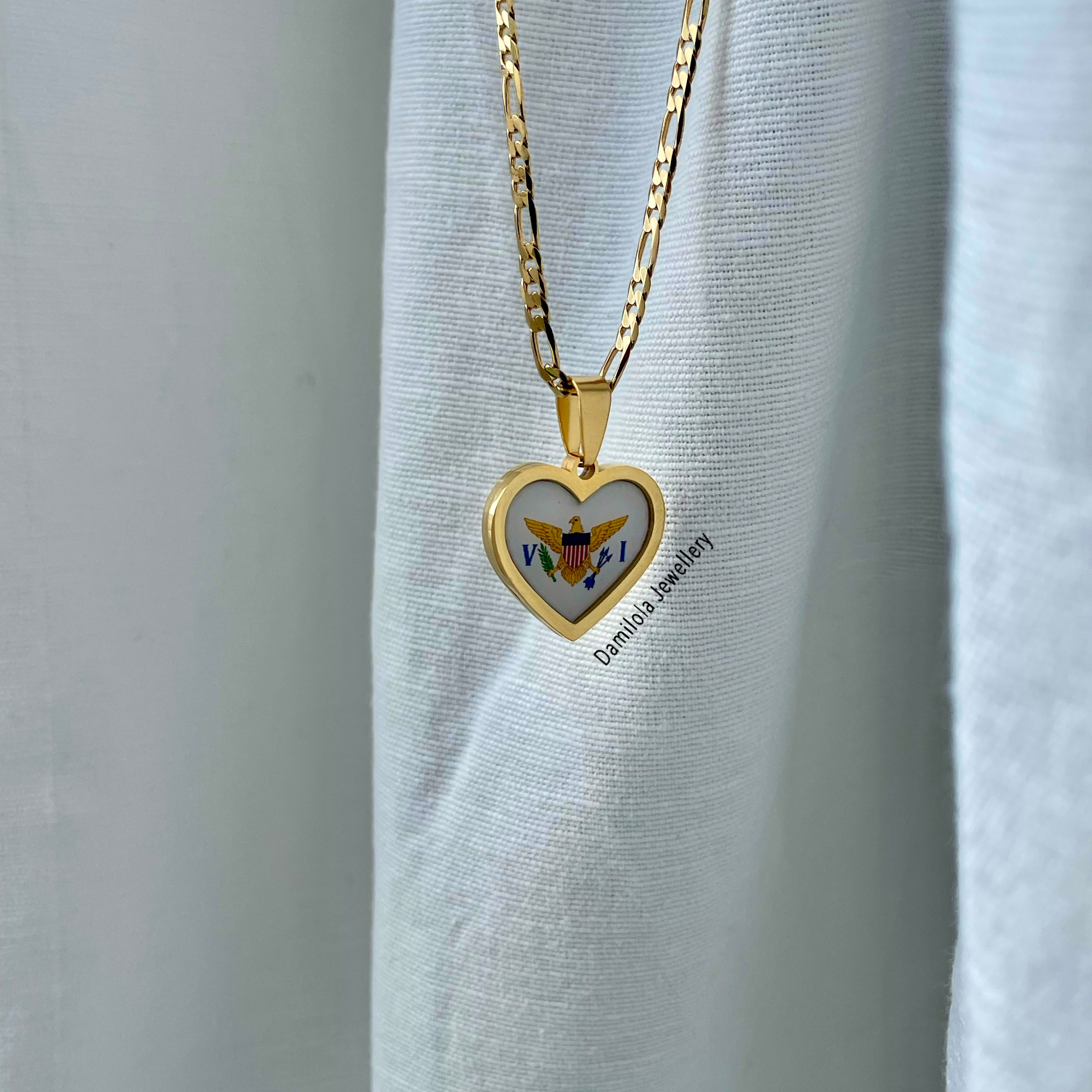 US Virgin Islands Flag Necklace🇻🇮 (4 Styles)