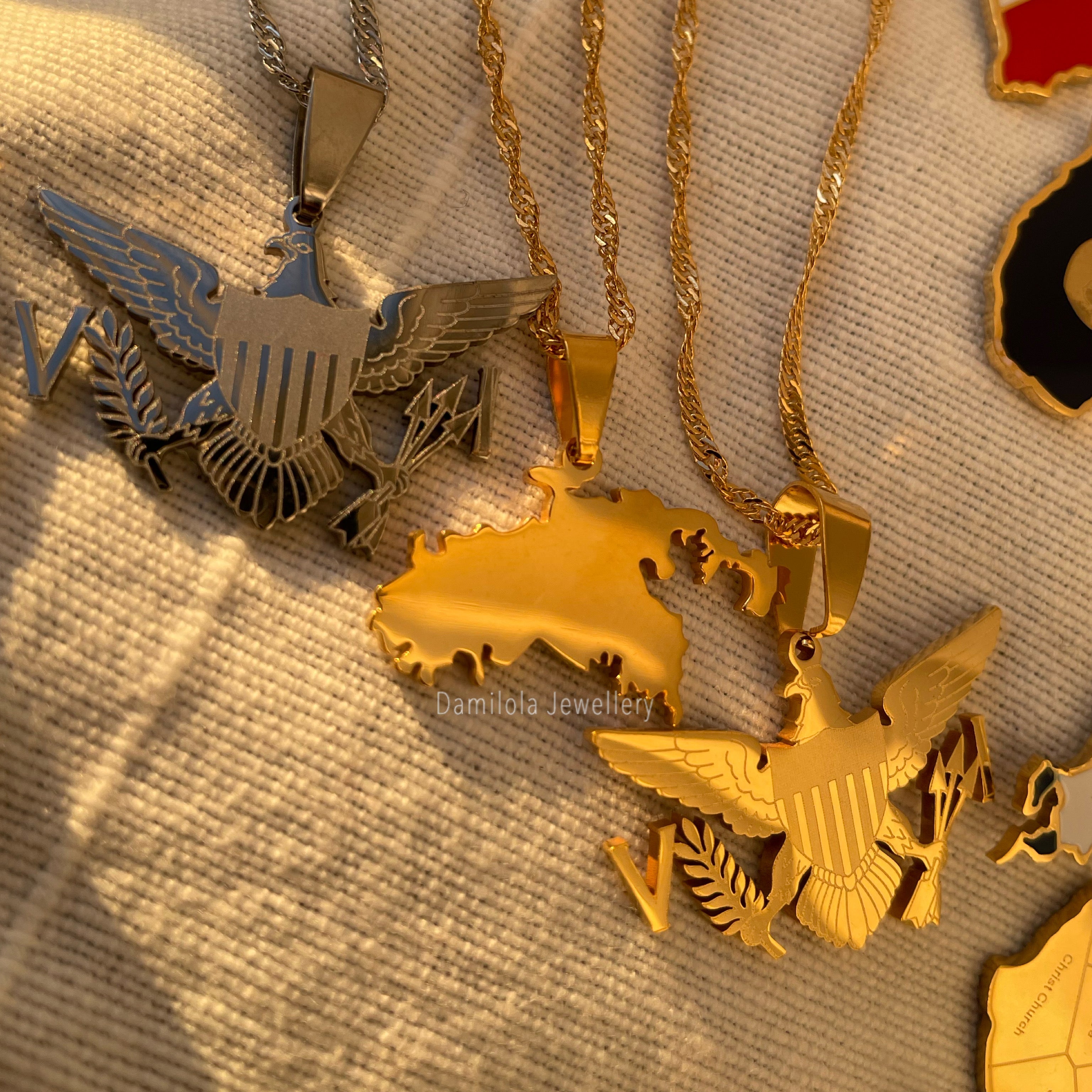 US Virgin Islands Flag Necklace🇻🇮 (4 Styles)