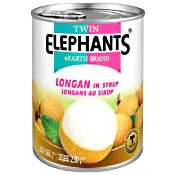 TWIN ELEPHANTS Longan In Syrup (Whole) 565g