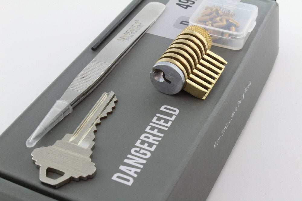 Dangerfield Infinitus Cutaway Practice Lock - Solid Brass - Perfect for Locksmith and Lock Pick Training