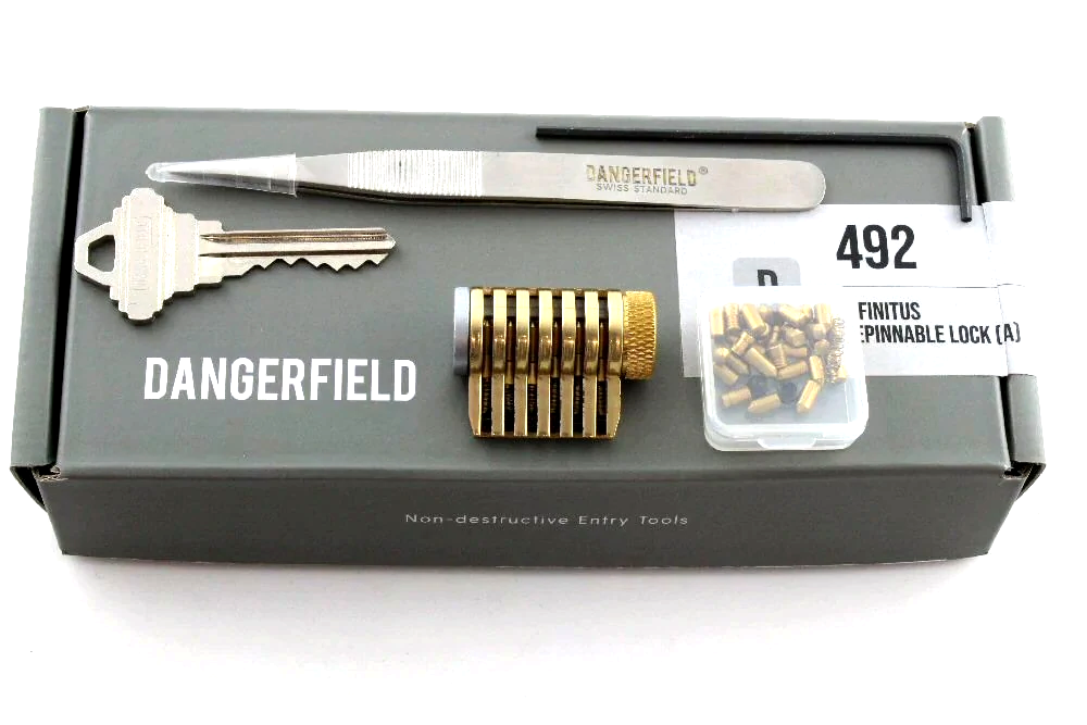 Dangerfield Infinitus Cutaway Practice Lock - Solid Brass - Perfect for Locksmith and Lock Pick Training