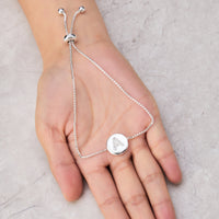 Initial Friendship Bracelet Letter A Created with Zircondia® Crystals