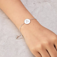 Initial Friendship Bracelet Letter A Created with Zircondia® Crystals